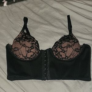 XS Garage Black Lace Bustier
